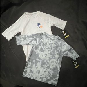 (Final Price) Boy’s Art Class Tie Dye & Palm Print Rash-guards Swim Shirts